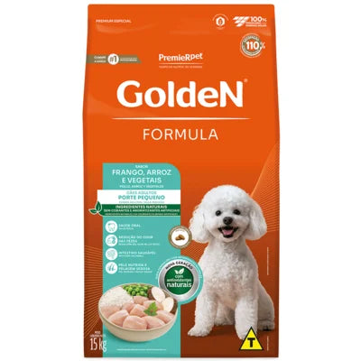 Ração Golden Fórmula Cães Adultos Raças Pequenas Frango e Arroz Mini Bits 15 kg