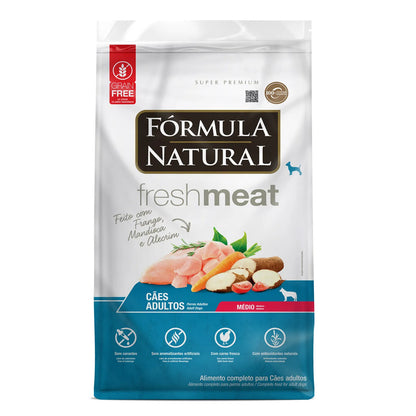 Ração Fórmula Natural Fresh Meat Cães Adultos Raças Médias e Grandes 12kg