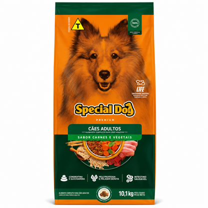 Ração Special Dog Premium Cães Adultos Carne e Vegetais 10,1kg
