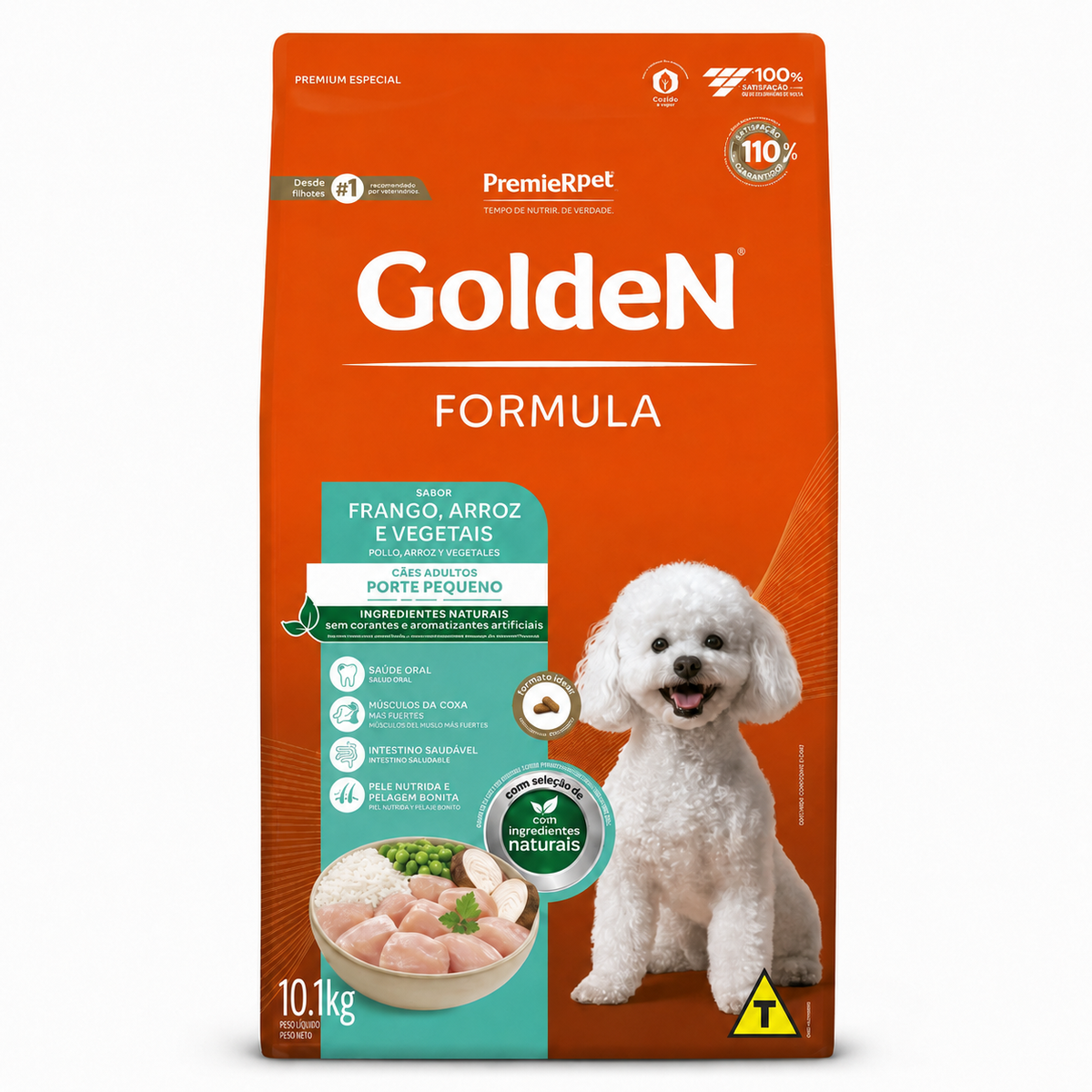 Ração Golden Fórmula Cães Adultos Raças Pequenas Frango e Arroz Mini Bits 10,1 kg