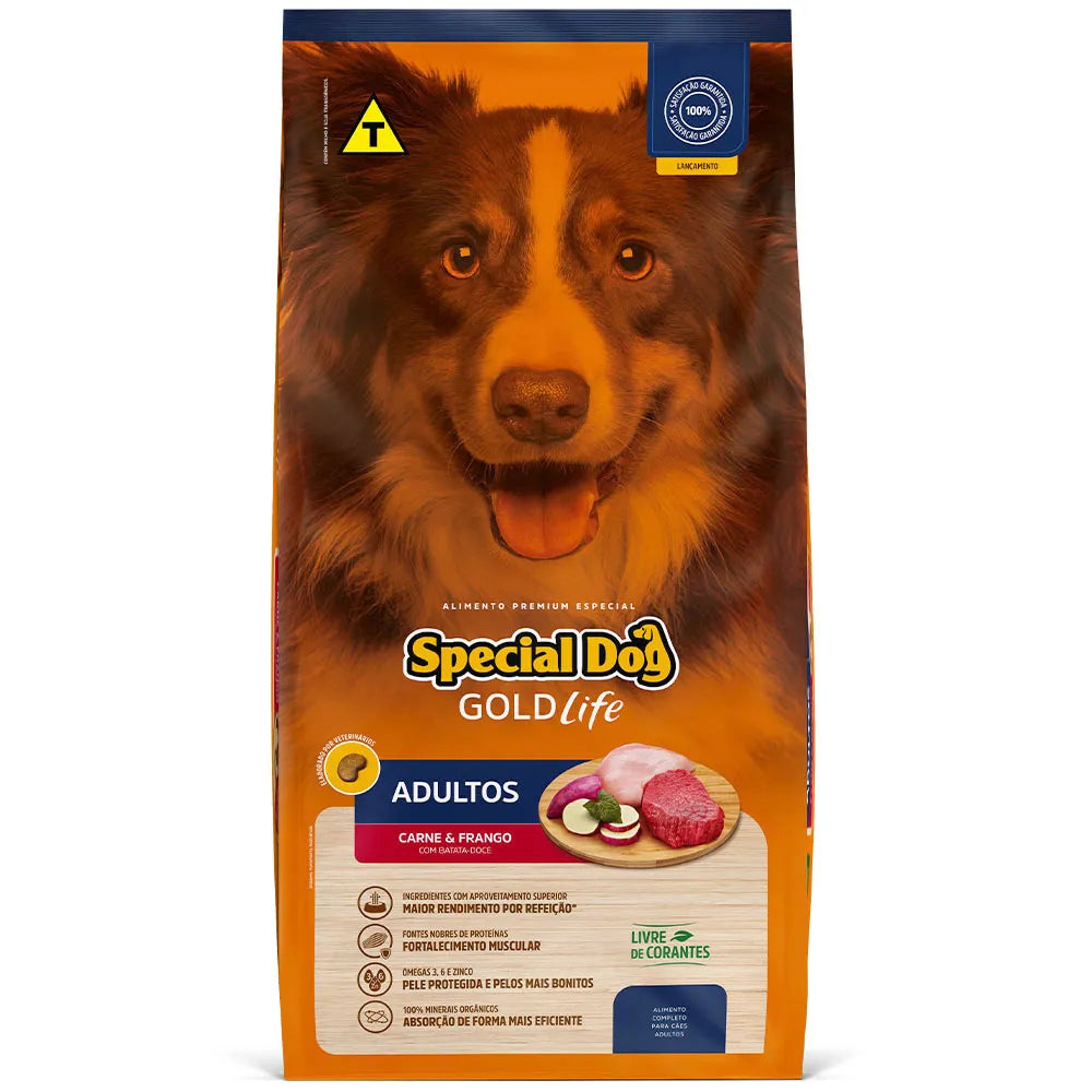 Ração Special Dog Cães Adultos Gold Life Carne e Frango 15kg