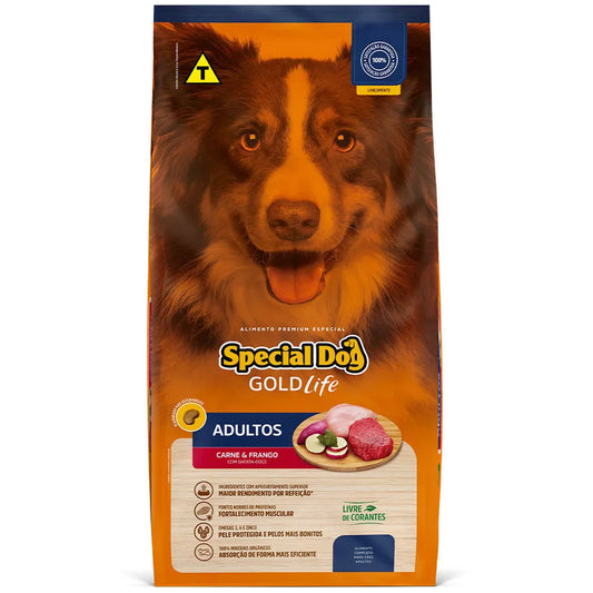 Ração Special Dog Cães Adultos Gold Life Carne e Frango 15kg