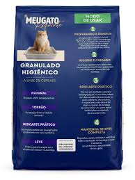 Areia Granulado Higienico Meu Gato 100% Mandioca Requinte 4kg